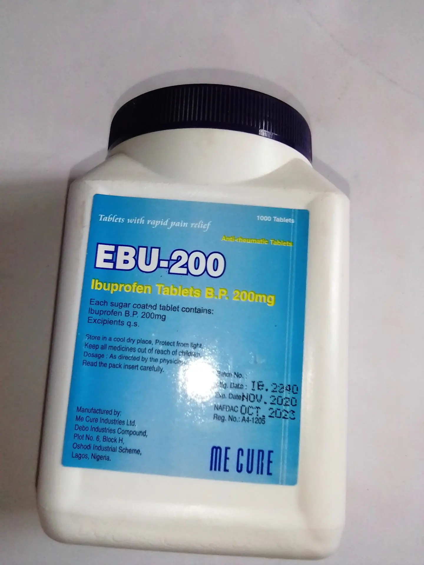 Ebu-200 200mg Tablet (ibuprofen)