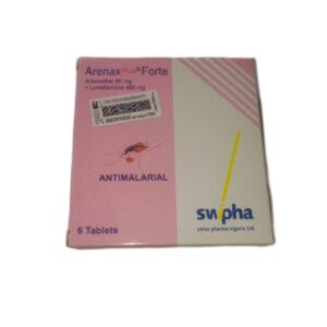 Arenax Plus Forte Tablet (artemeher/lumefantrine 80mg/480mg)